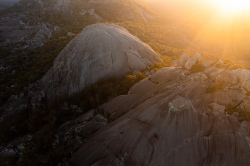 Landscape with granite formations at Girraween National Park - Australian Stock Image