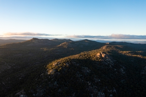 Landscape with granite formations at Girraween National Park - Australian Stock Image