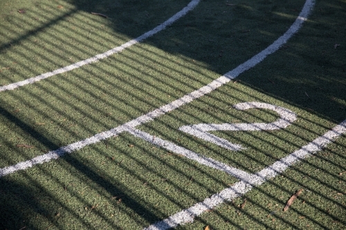 Lanes on a running race track - Australian Stock Image