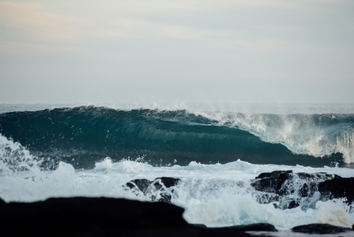 Large wave breaking - Australian Stock Image