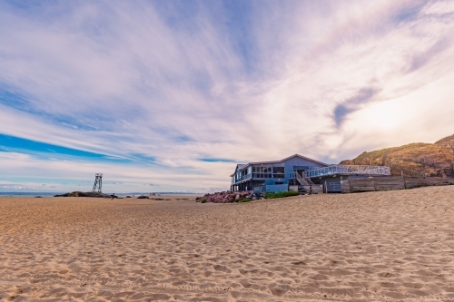 Late afternoon at Redhead Beach Surf Club, Newcastle NSW - Australian Stock Image