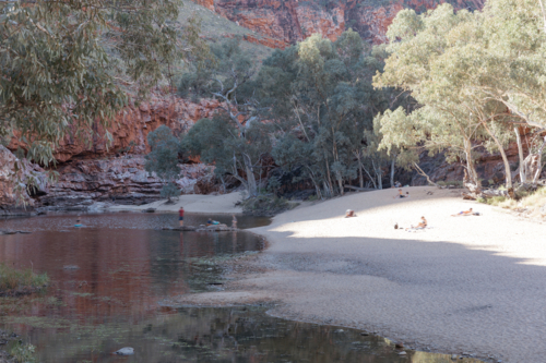 Late afternoon scene at Ormiston Gorge - Australian Stock Image