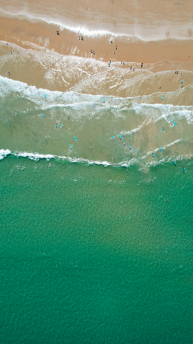 Learning to surf in the Australian sunshine - Australian Stock Image