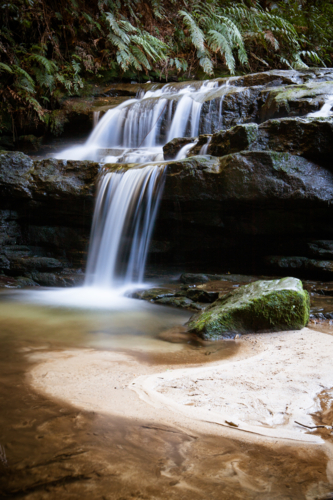 Leura cascades in the Blue Mountains, New South Wales, Australia - Australian Stock Image