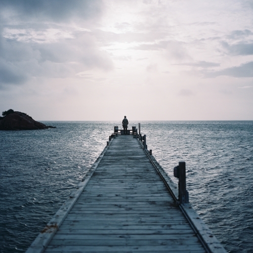 Long Jetty at Sun Set - Australian Stock Image