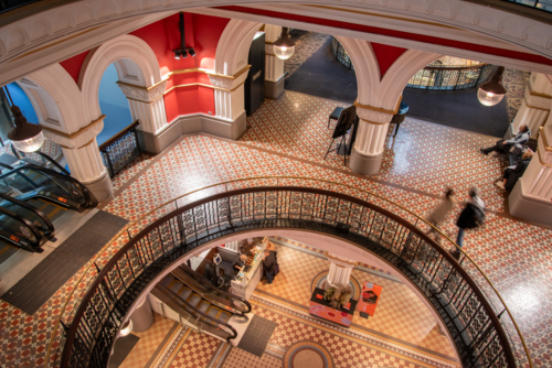 Looking down in the Queen Victoria Building in Sydney - Australian Stock Image