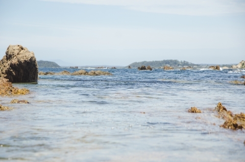 Low angle of coastal landscape - Australian Stock Image