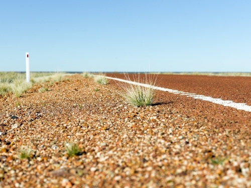 Low angle view of outback highway