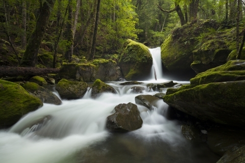 Lower Chasm Falls - Tasmania - Australian Stock Image