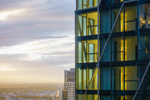 Luxury Window View and Concept of Housing Vacancy - Australian Stock Image