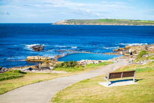 Mahon Pool at North Maroubra beach - Australian Stock Image