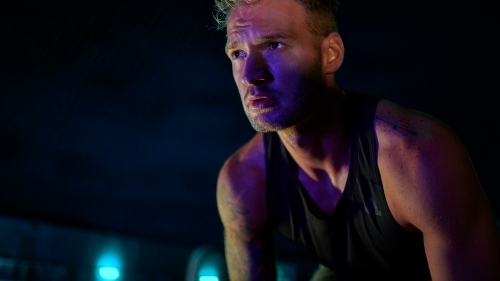 Male Urban Night Fitness - Australian Stock Image