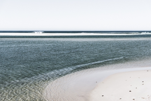 Mallacoota beach with breaking waves - Australian Stock Image
