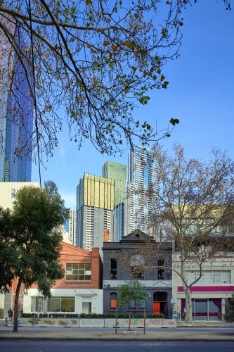 Melbourne city buildings around RMIT University district