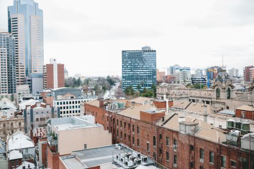 Melbourne city skyline - Australian Stock Image