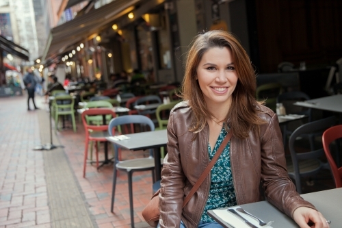 Melbourne Lane Way Cafes - Australian Stock Image