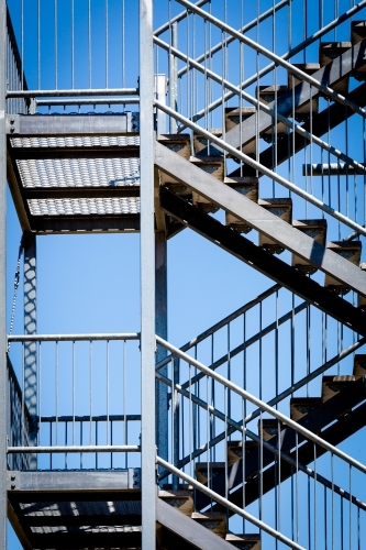 Metal stairs outside - Australian Stock Image