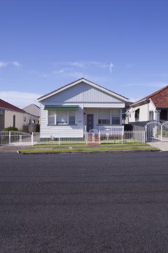 Mid century architecture street view, Newcastle