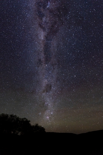 Milky Way galaxy with its dense star fields and dust lanes - Australian Stock Image