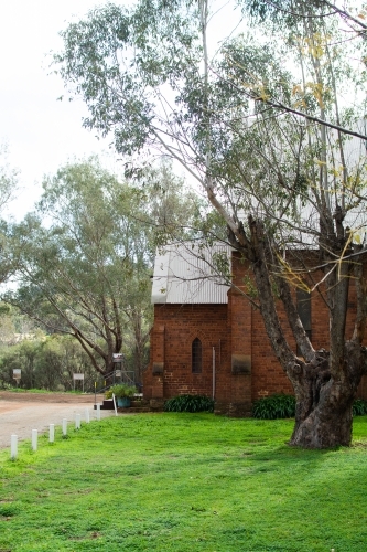 Mill with a lawn and an old tree