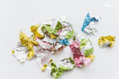 Mini Easter Egg Wrappers - Australian Stock Image
