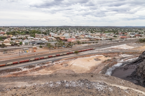 Mining town from above - Australian Stock Image