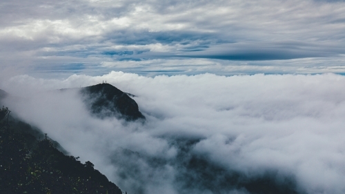 Misty view from Best of All Lookout - Australian Stock Image