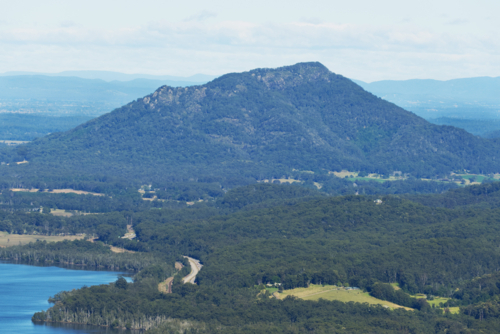 Mooragan -Middle Brother Mountain and Pacific Motorway - Australian Stock Image