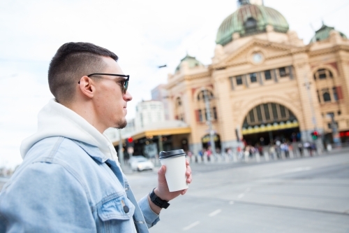 Morning Coffee in Melbourne - Australian Stock Image