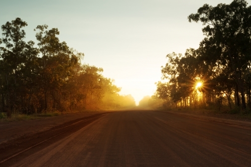 Morning on the road - Australian Stock Image