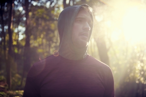 Morning Run in the Woods / Forest / Bush - Australian Stock Image