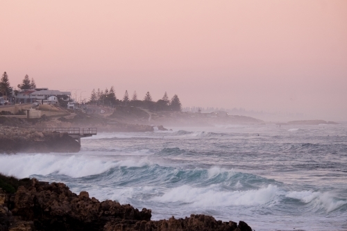 Morning Seascape of urban coastline - Australian Stock Image