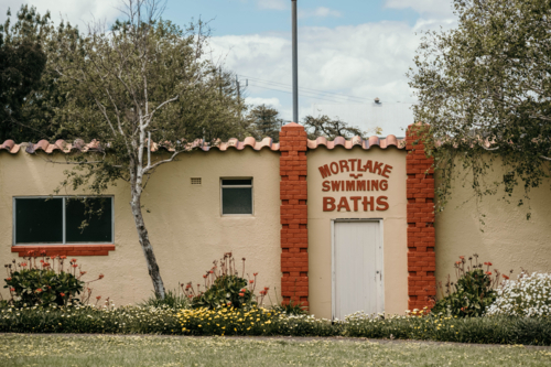 Mortlake swimming baths building - Australian Stock Image
