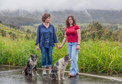 Mother and Daughter holding hands - Australian Stock Image