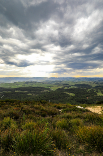 Mount Blackheath hang gliding lookout in the Blue Mountains overlooking Grose Valley - Australian Stock Image