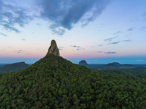 Mount Coonowirin at Dusk - Australian Stock Image