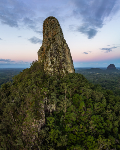 Mount Coonowirin at Dusk - Australian Stock Image