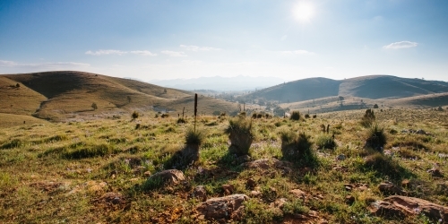 Mountain landscape view of the Flinders Ranges - Australian Stock Image