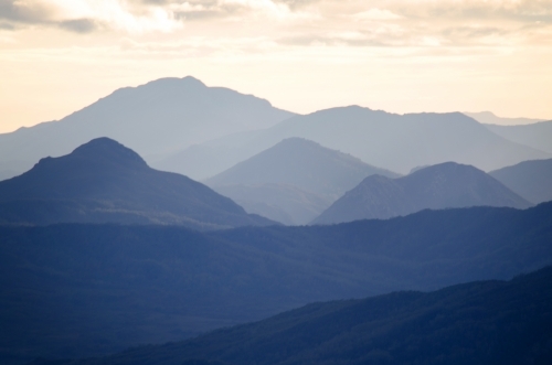 Mountain range at dusk - Australian Stock Image