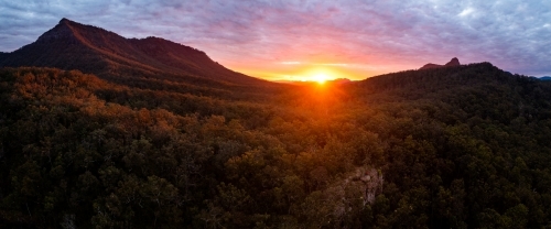 Mountain range at sunset - Australian Stock Image