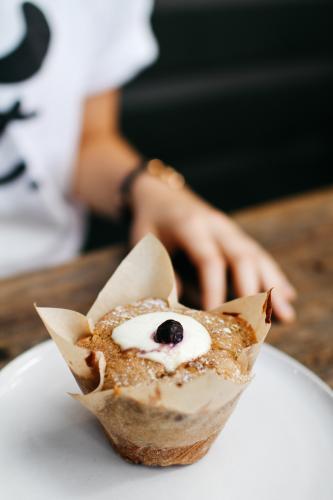 Muffin at a Cafe - Australian Stock Image