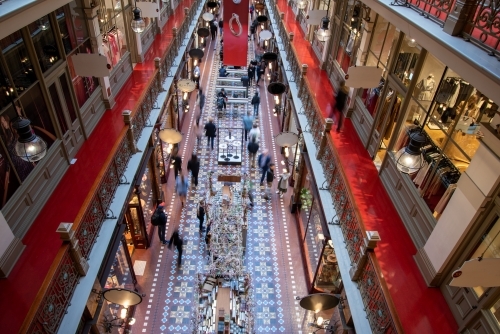 Multiple levels of shopping in Strand Arcade - Australian Stock Image