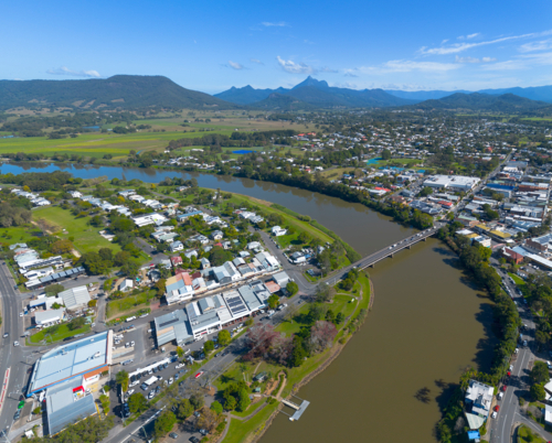 Murwillumbah, New South Wales, Australia, view towards Mount Warning - Australian Stock Image