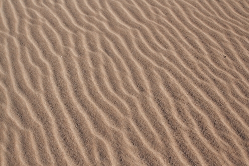 Nature's Canvas: Intricate Patterns in Coastal Sand Texture - Australian Stock Image