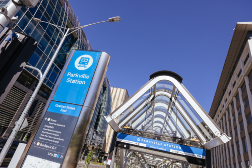 Newly opened Parkville underground train station - Australian Stock Image