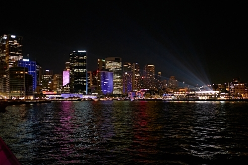 Night cityscape of Sydney Harbour