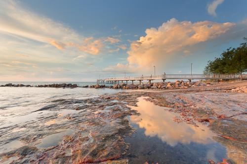 Nightcliff Jetty Darwin with water and reflections - Australian Stock Image