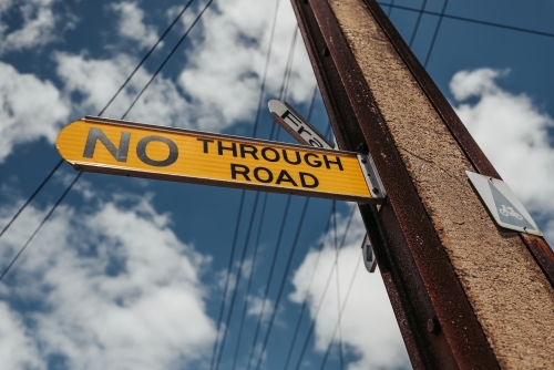 No Through Road Street Sign