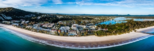 Noosa Main Beach Aerial Panorama