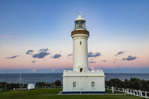 Norah Head Lighthouse on the New South Wales central coast in Australia - Australian Stock Image
